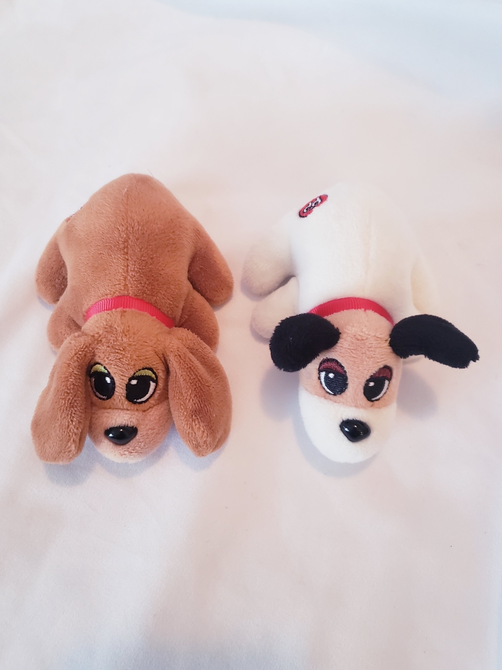 Plush Dog Stuffed Toy - Brown and White Cuddly Puppies